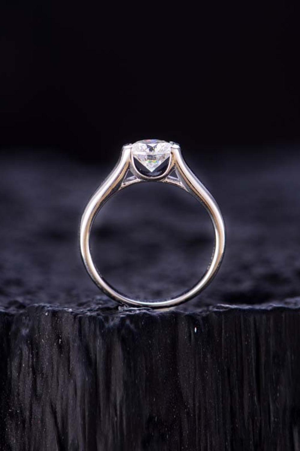 1.5 Carat Moissanite 925 Sterling Silver Ring Trendsi