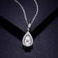 1.5 Carat Moissanite 925 Sterling Silver Teardrop Necklace Trendsi