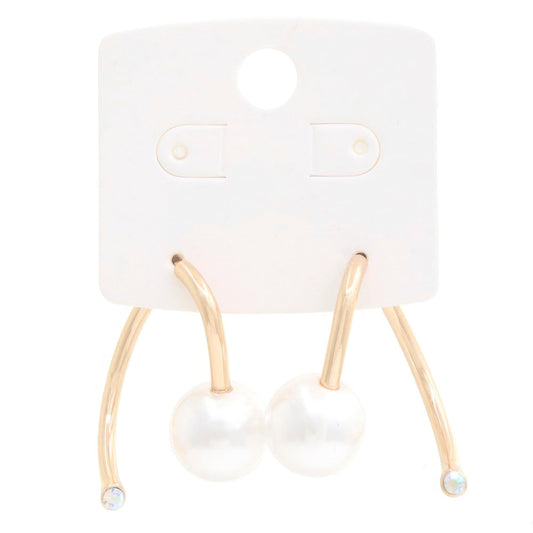 Pearl Bead Metal Earring