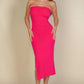 Solid Bodycon Split Hem Tube Dress Mr Lou’s Place