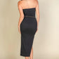 Solid Bodycon Split Hem Tube Dress CCWHOLESALECLOTHING