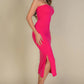 Solid Bodycon Split Hem Tube Dress Mr Lou’s Place