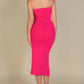 Solid Bodycon Split Hem Tube Dress Mr Lou’s Place