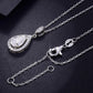 1.5 Carat Moissanite 925 Sterling Silver Teardrop Necklace Trendsi