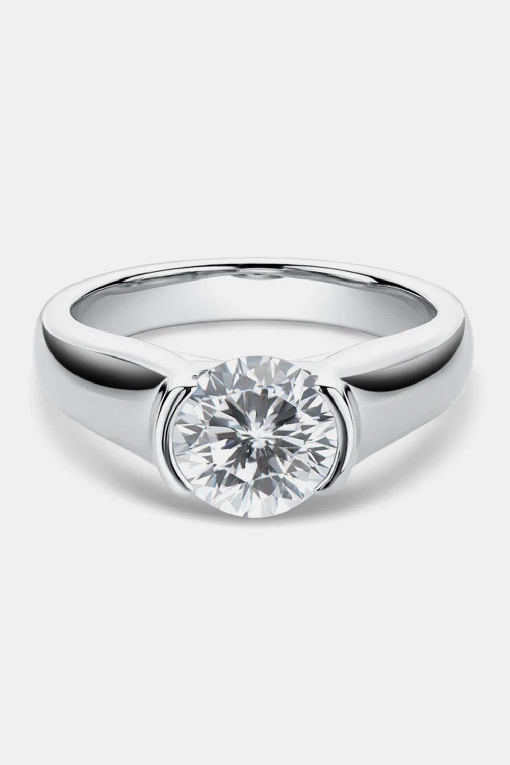 1.5 Carat Moissanite 925 Sterling Silver Ring Trendsi