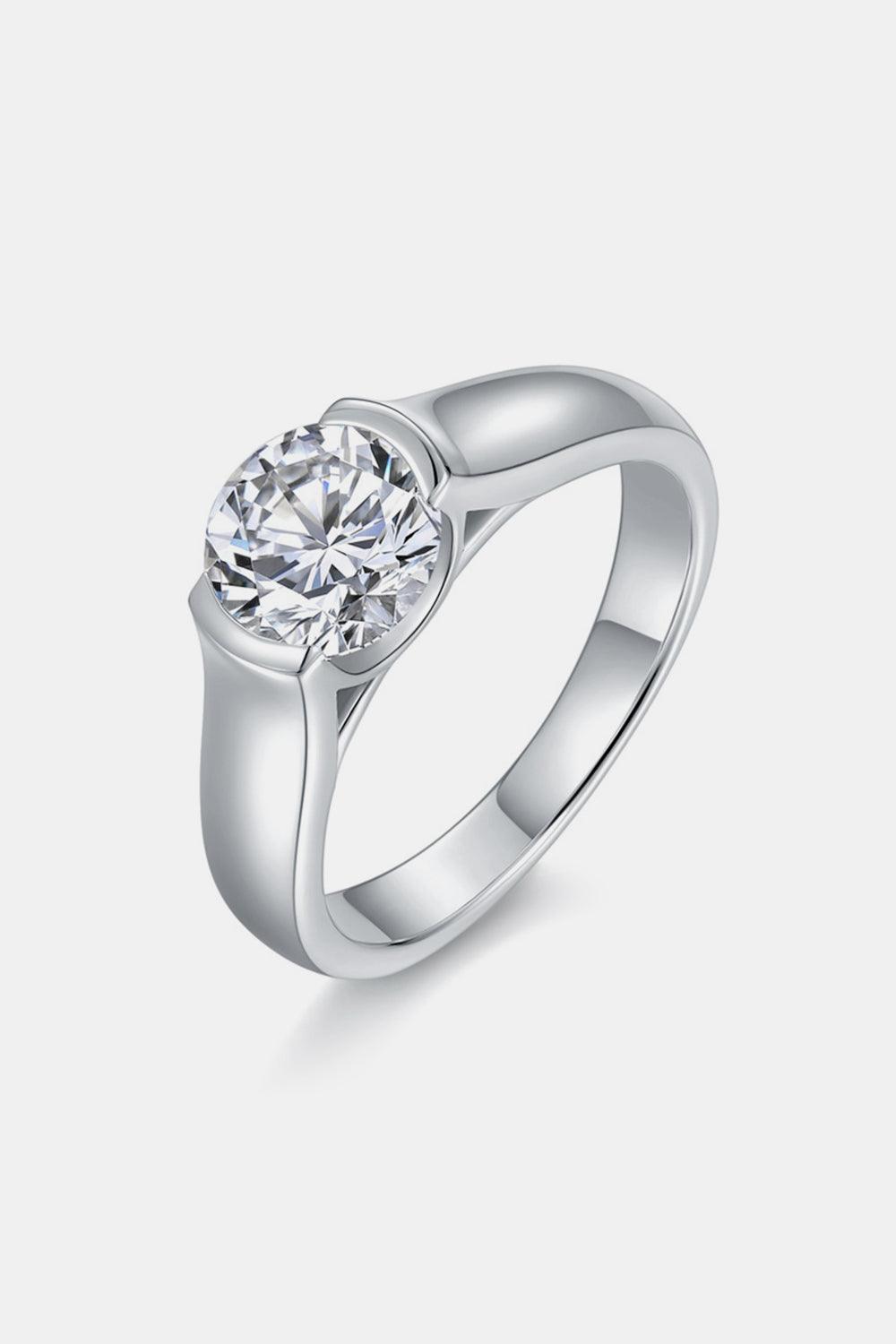 1.5 Carat Moissanite 925 Sterling Silver Ring Trendsi