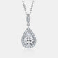 1.5 Carat Moissanite 925 Sterling Silver Teardrop Necklace Trendsi