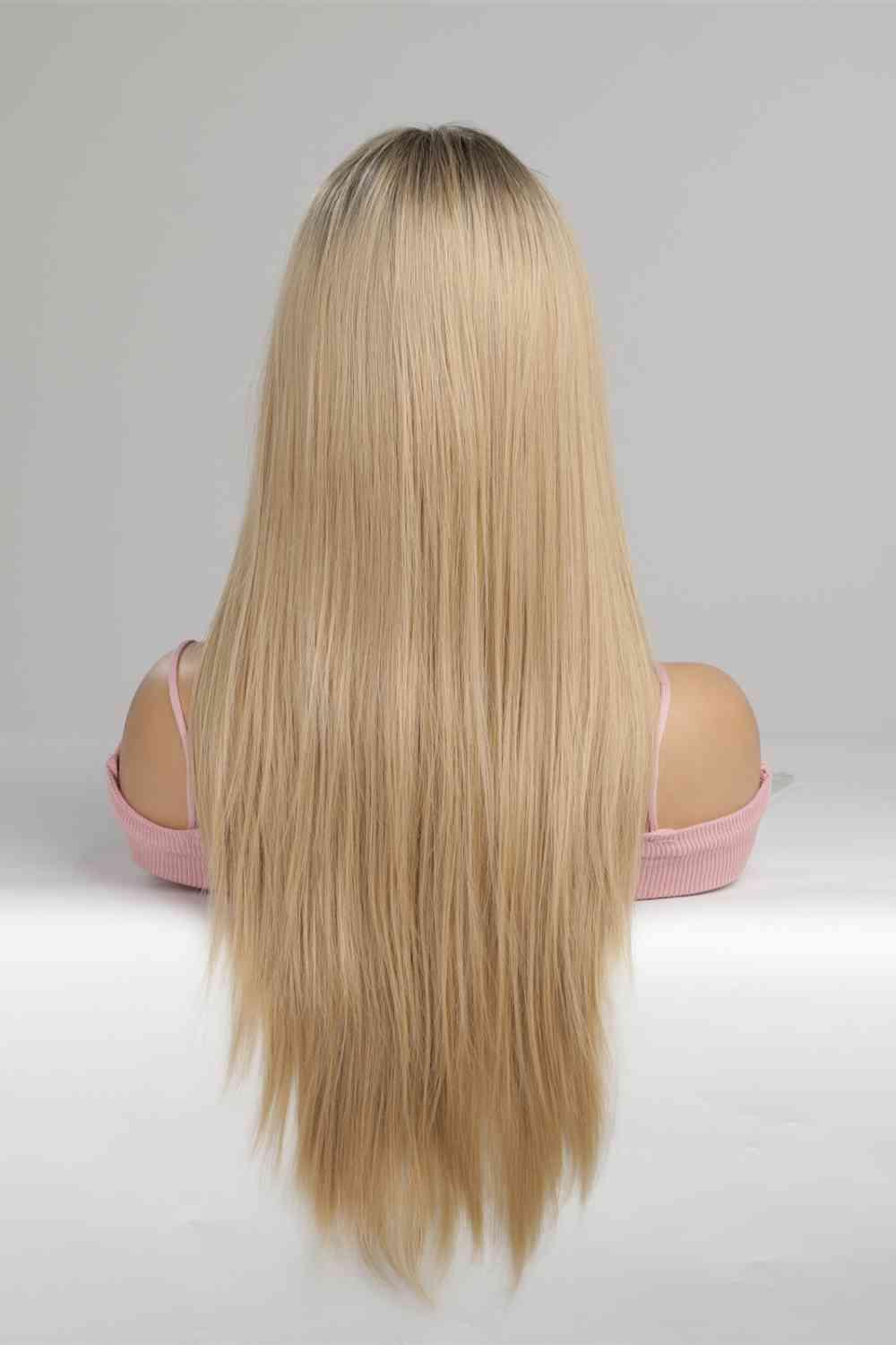 13*2" Lace Front Wigs Synthetic Long Straight 24'' 150% Density Trendsi