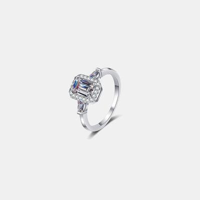 1 Carat Moissanite 925 Sterling Silver Ring Trendsi