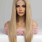 13*2" Lace Front Wigs Synthetic Long Straight 24'' 150% Density Trendsi