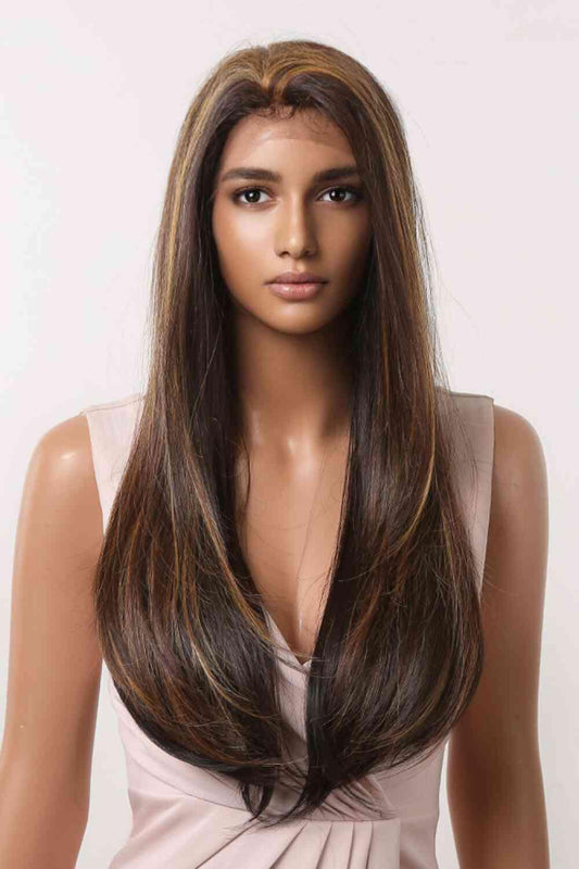 13*2" Lace Front Wigs Synthetic Long Straight 26" 150% Density Trendsi