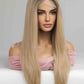 13*2" Lace Front Wigs Synthetic Long Straight 24'' 150% Density Trendsi