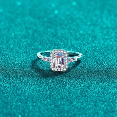 1 Carat Moissanite 925 Sterling Silver Ring Trendsi