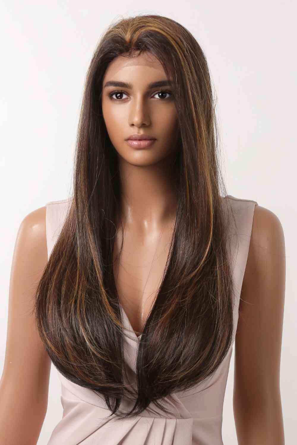 13*2" Lace Front Wigs Synthetic Long Straight 26" 150% Density Trendsi