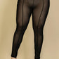 Plus Size Seam Front High Waist Mesh Leggings Mr Lou’s Place