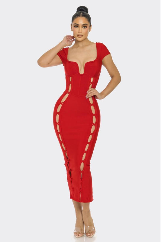 Bandage Midi Dress Mr Lou’s Place