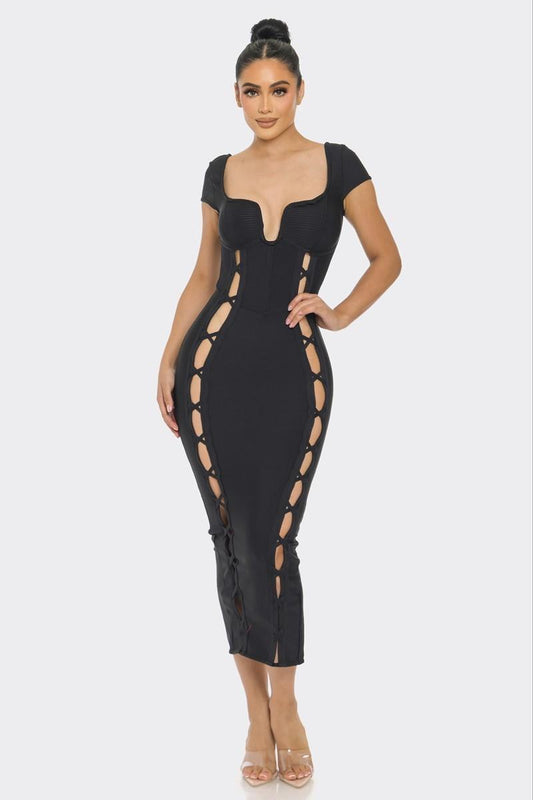 Bandage Midi Dress Mr Lou’s Place