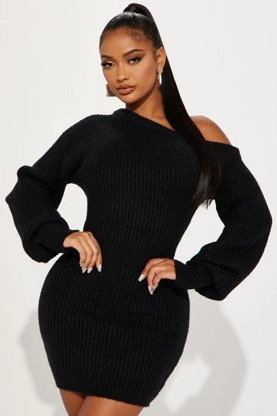 Sweater Knit Mini Dress Mr Lou’s Place