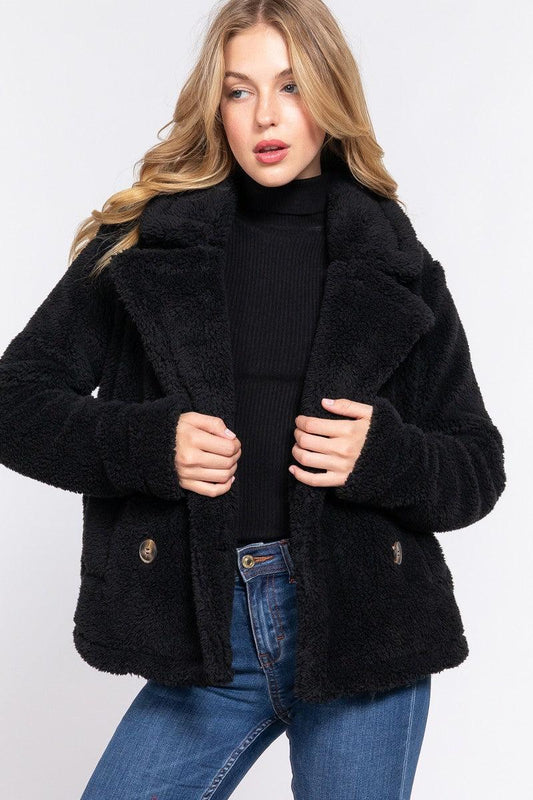 Faux Fur Sherpa Jacket Mr Lou’s Place