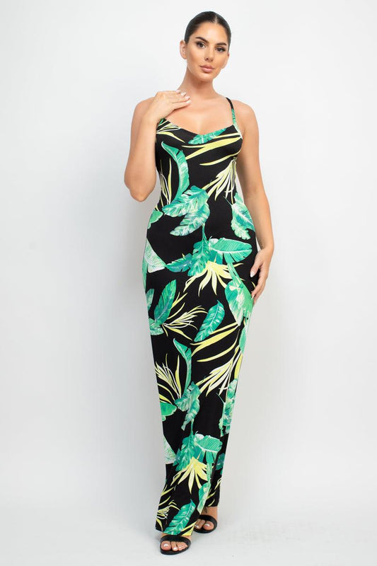 Scoop Tropical Print Maxi Dress Mr Lou’s Place