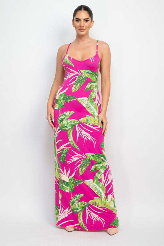 Scoop Tropical Print Maxi Dress Mr Lou’s Place