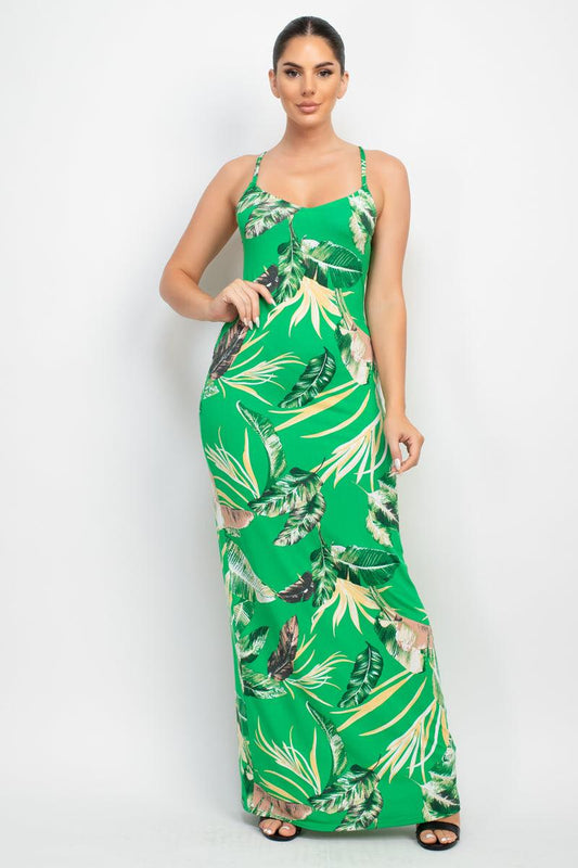 Scoop Tropical Print Maxi Dress Mr Lou’s Place