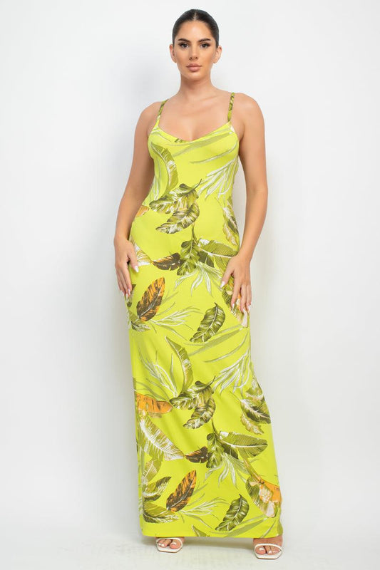 Scoop Tropical Print Maxi Dress Mr Lou’s Place