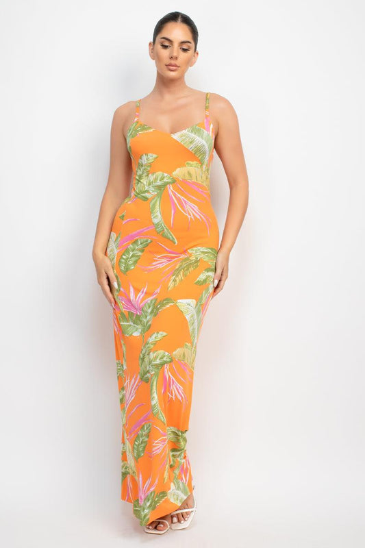 Scoop Tropical Print Maxi Dress Mr Lou’s Place