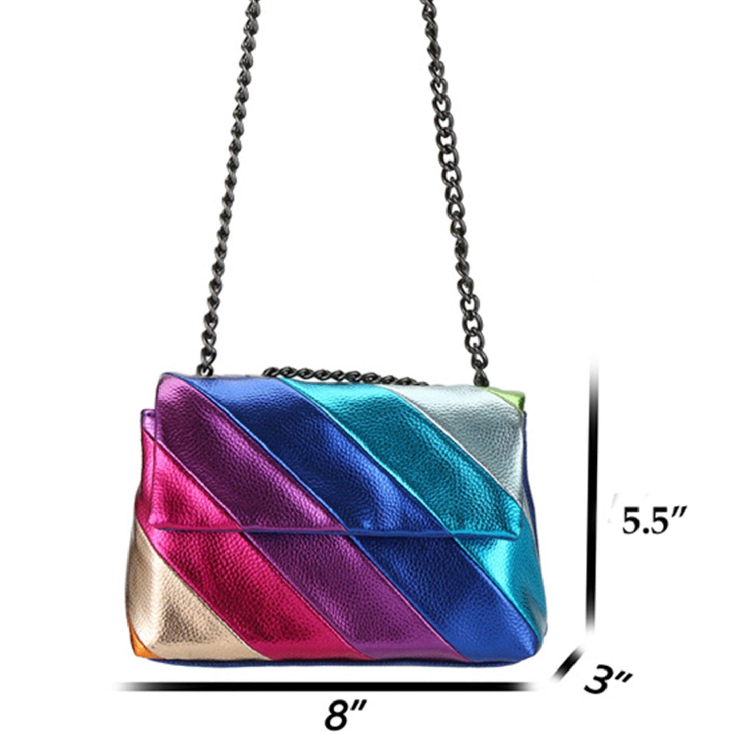 Metallic Color Crossbody Bag Mr Lou’s Place