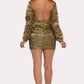 Backless Bomber Mini Dress CCWHOLESALECLOTHING