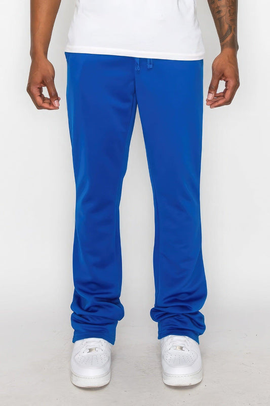 Solid Flare Stacked Track Pants Mr Lou’s Place