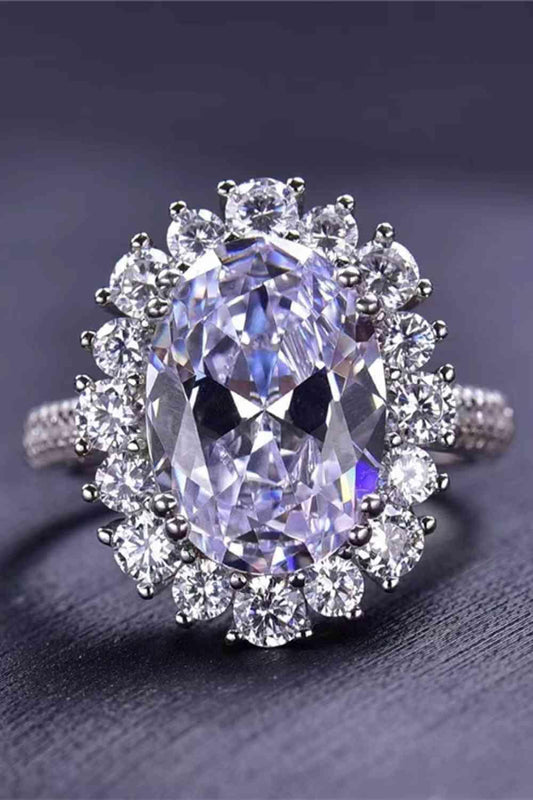 8 Carat Oval Moissanite Ring Trendsi