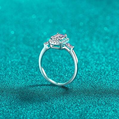 1 Carat Moissanite 925 Sterling Silver Ring Trendsi