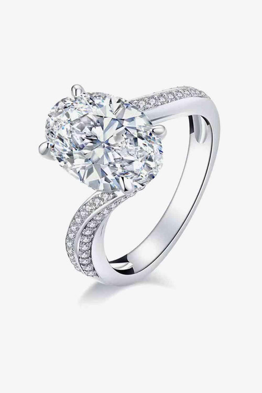 3 Carat Moissanite Side Stone Ring Trendsi